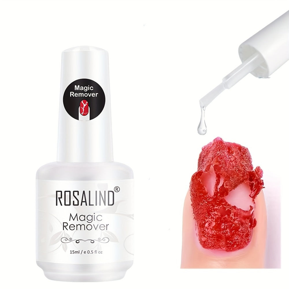Gel Nail Polish Remover Kit – Fast-Acting Formula Removes Gel in 2–5 Minutes, No Foil or Soaking Needed, Professional Salon-Quality with Cuticle Pusher & Nail Scraper Included
