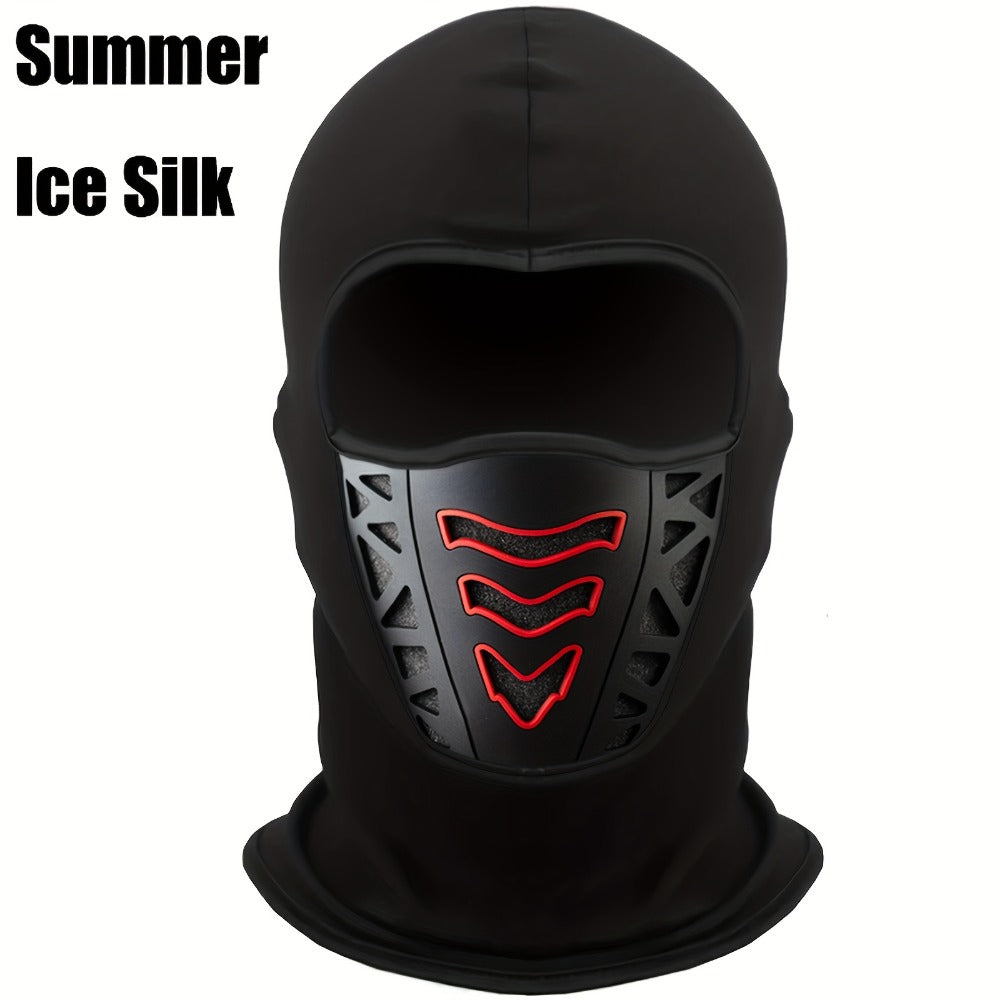 Motorcycle Full Face Mask Winter Thermal – Windproof Anti-Dust Neck Cover, Breathable Air Vents, Cold Weather Balaclava for Men, Snug Fit, Glasses-Compatible Riding Face Mask