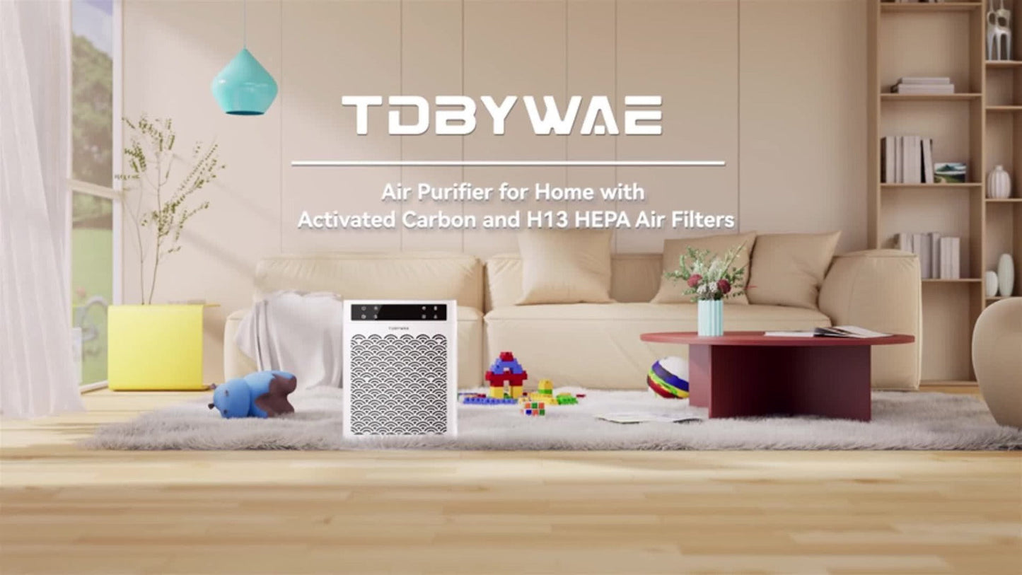 HEPA Air Purifier for Large Rooms Up to 3000 Sq Ft – True HEPA Filter, Activated Carbon, Double-Sided Intake, Removes Dust, Pet Dander, Smoke & Odors, Sleep Mode 22dB, Aromatherapy, 19Hr Timer