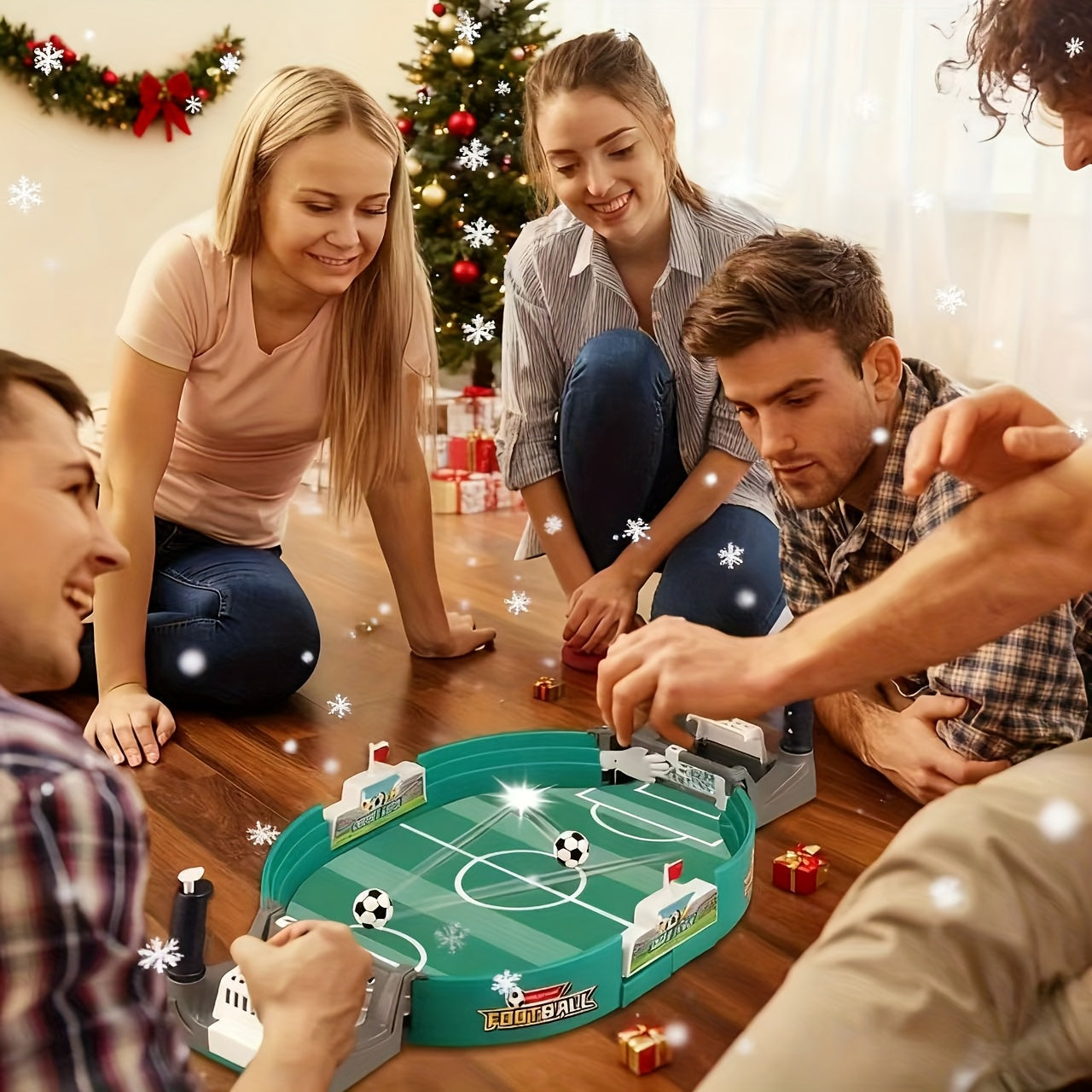 Portable Tabletop Football Game Set – Stand-Alone Table Design, Durable PP Material, 6 or 10 Balls, Family Party Board Game for Christmas Halloween Thanksgiving, Fun for Kids & Adults