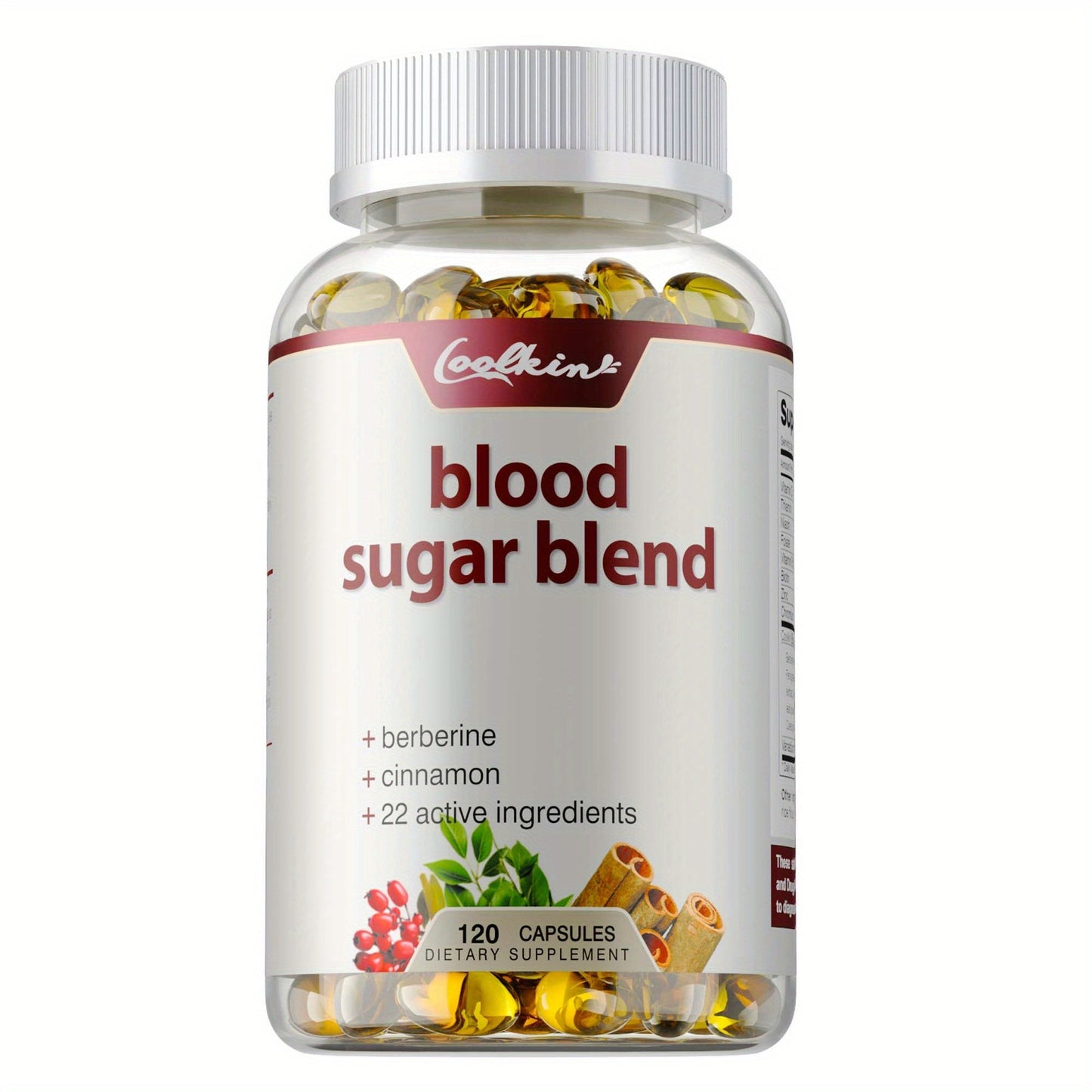 Blood Sugar Blend 120 Capsules – Berberine HCL, Cinnamon, CoQ10, Turmeric & Alpha Lipoic Acid – Natural Formula to Support Healthy Blood Sugar Levels – Daily Wellness Supplement