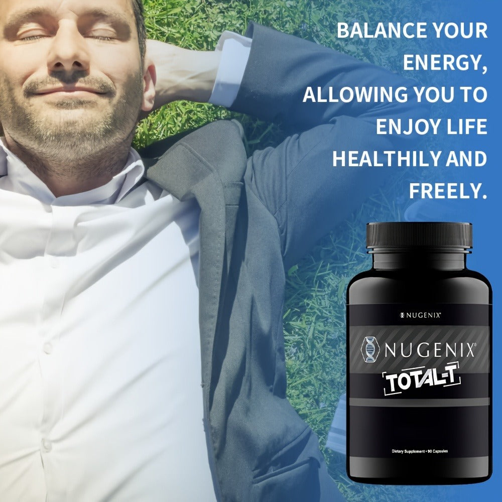 Total-T Testosterone Booster for Men — Daily Vitality & Hormone Support Capsules | Natural Energy, Strength, Stamina & Overall Male Health Formula | 90 Capsules