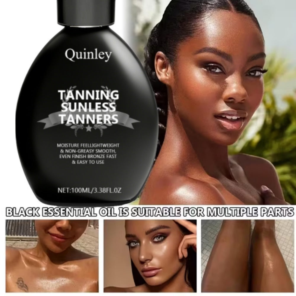 Sunless Self Tanner Lotion 3.38oz — Instant Deep Bronze Glow, Lightweight Non-Greasy Hydrating Self-Tanning Body Lotion, Streak-Free Natural Tan for Women, Beach-Ready Skin All Year Round