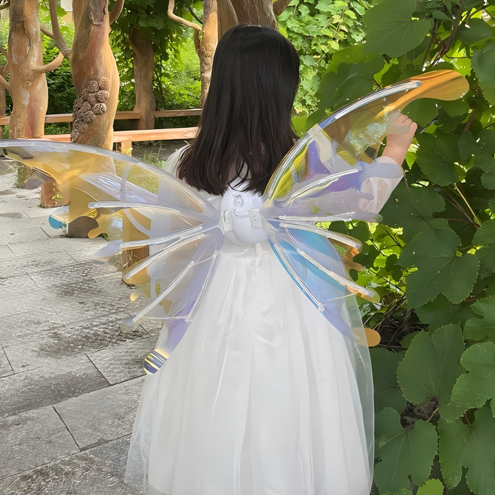 LED Butterfly Wings Glow in the Dark – Motion Sensor & Music Activated Color Changing Lights | Magical Costume Wings for Girls & Women, Halloween Dress Up, Christmas & Mardi Gras Party Accessory