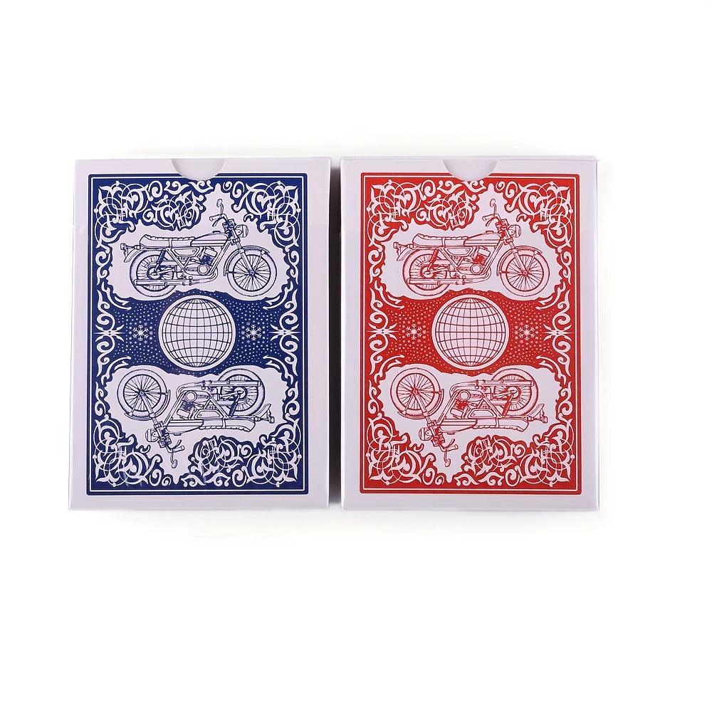 Bulk Playing Cards 24 Decks Pack 12 Blue & 12 Red Plastic-Coated Poker Size Standard Index – 52 Cards + 2 Jokers Each for Poker Family Games Party Casino Night Gift