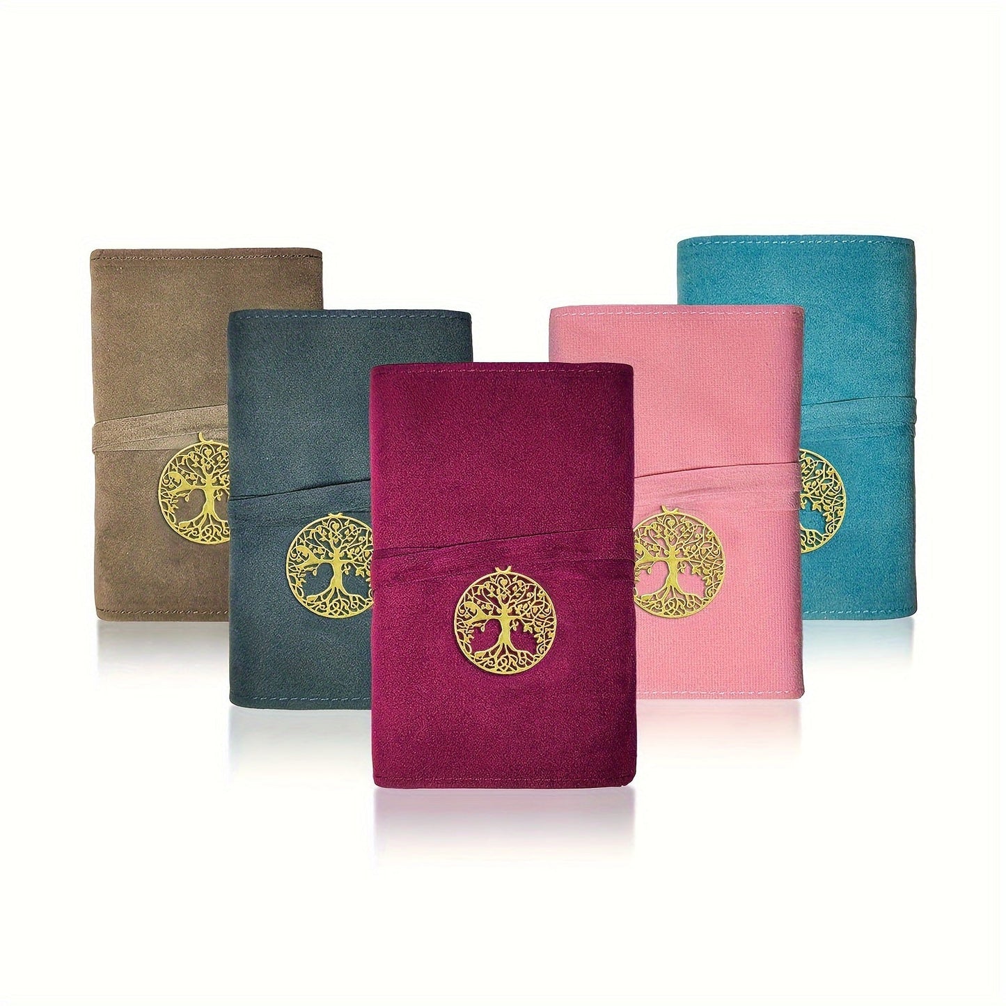 Tarot Card Bag Velvet Pouch with Retro Pendant – 5pcs Lightweight Tarot Storage Holder Set, Mystical Drawstring Bags for Tarot Cards, Crystals & Oracle Decks