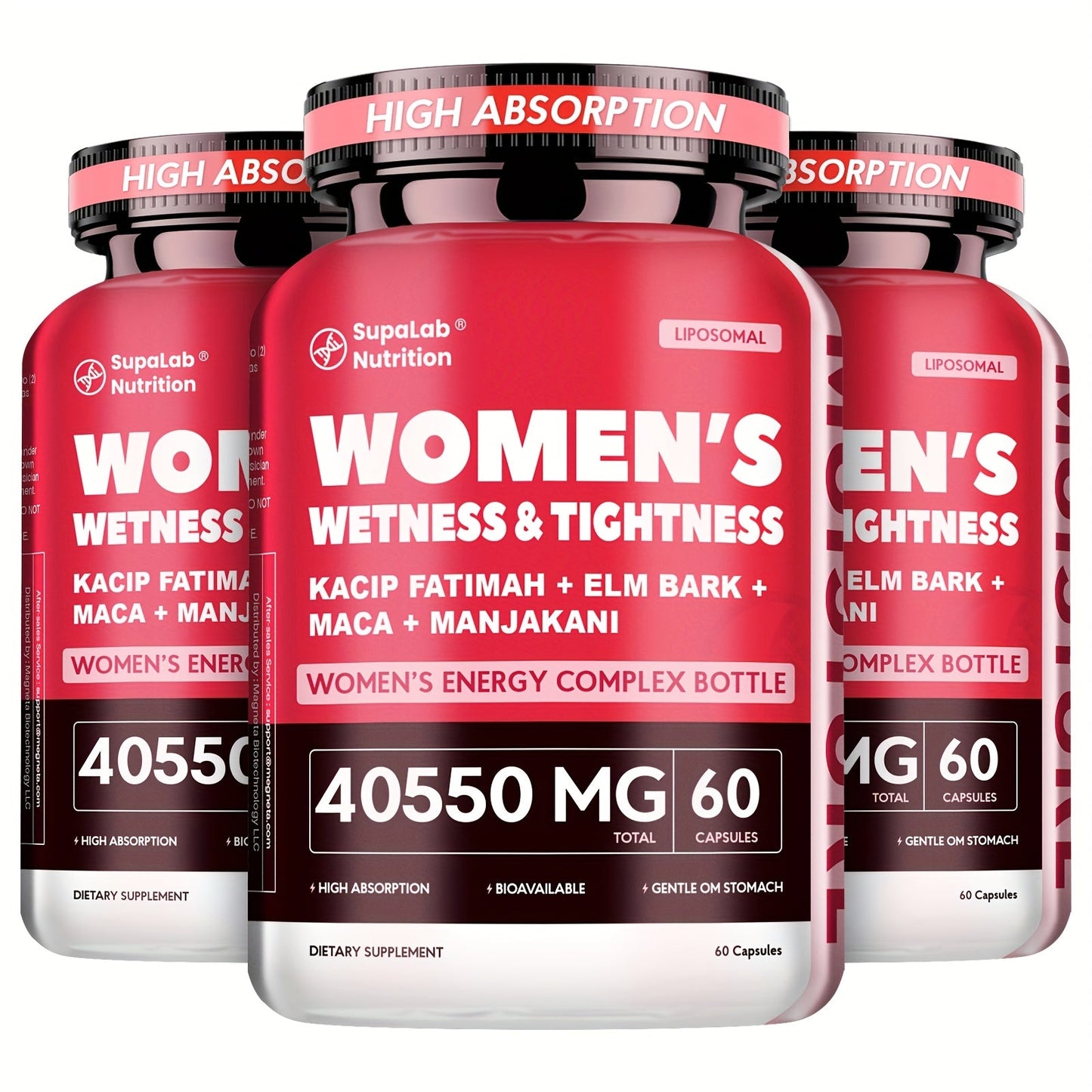 Women's Intimate Wellness Capsules with Kacip Fatimah, Manjakani & Maca Root - Natural Hydration, Tightness & Elasticity Support - Postpartum & Hormonal Balance - 30 Servings