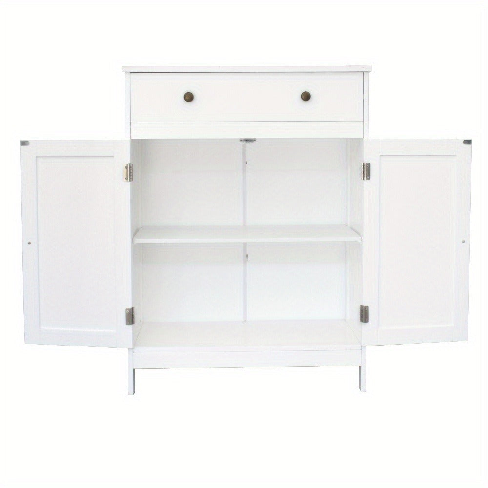Freestanding Bathroom Cabinet with Waterproof Protection for Organized Everyday, in White detail image - detail view 9