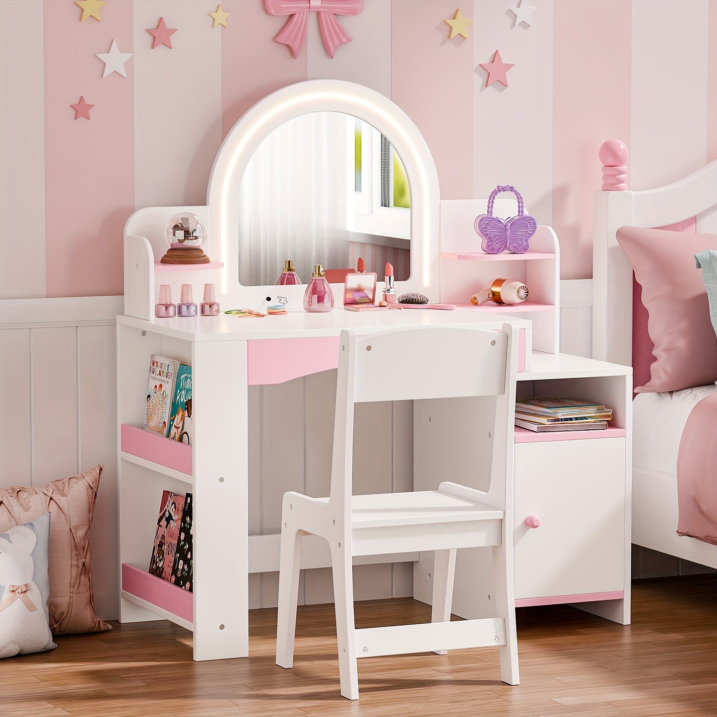 Kids Vanity Set shown in the White option