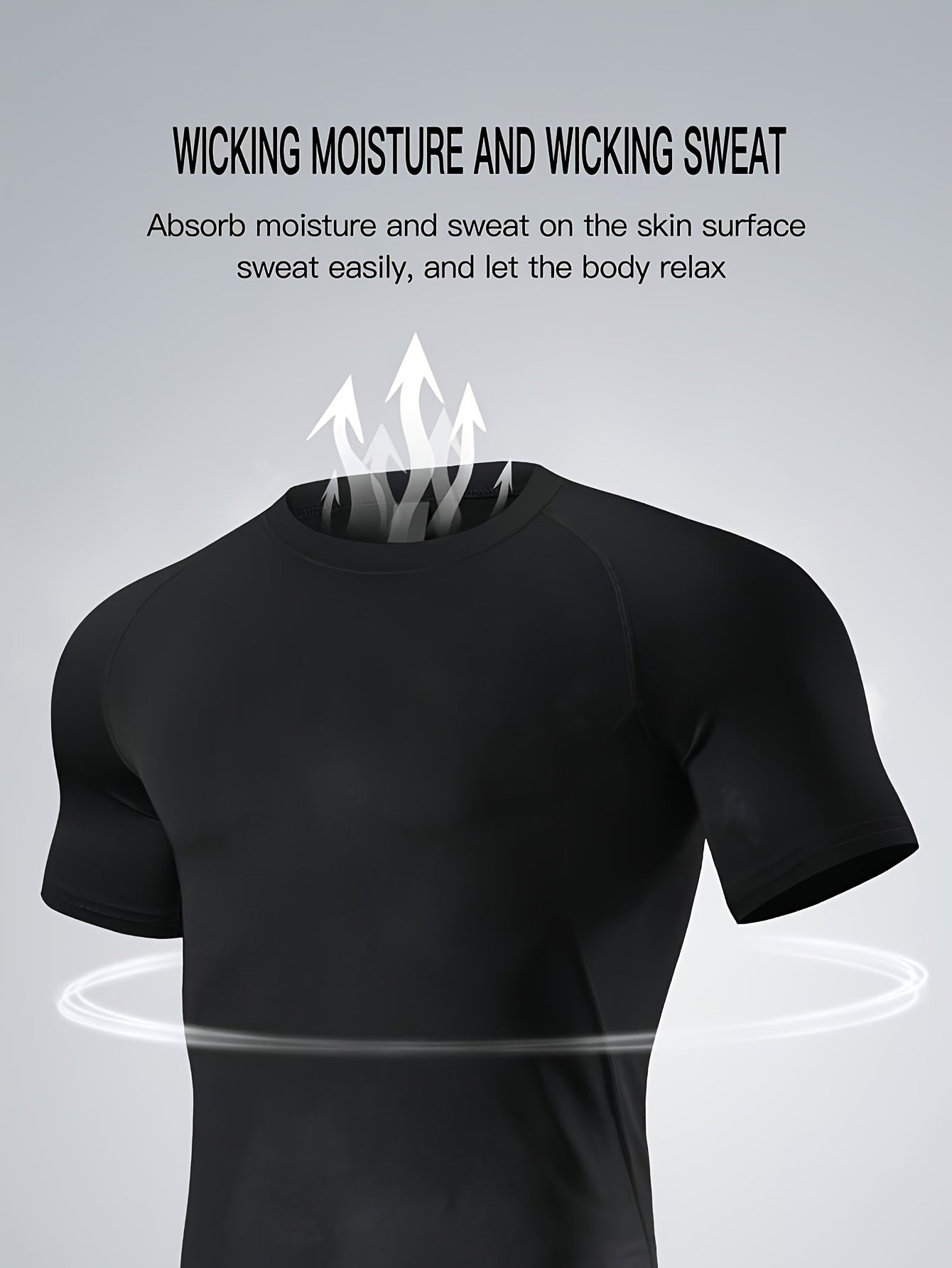 Men's Performance T-Shirt - Round Neck Short Sleeve Everyday Style 825189