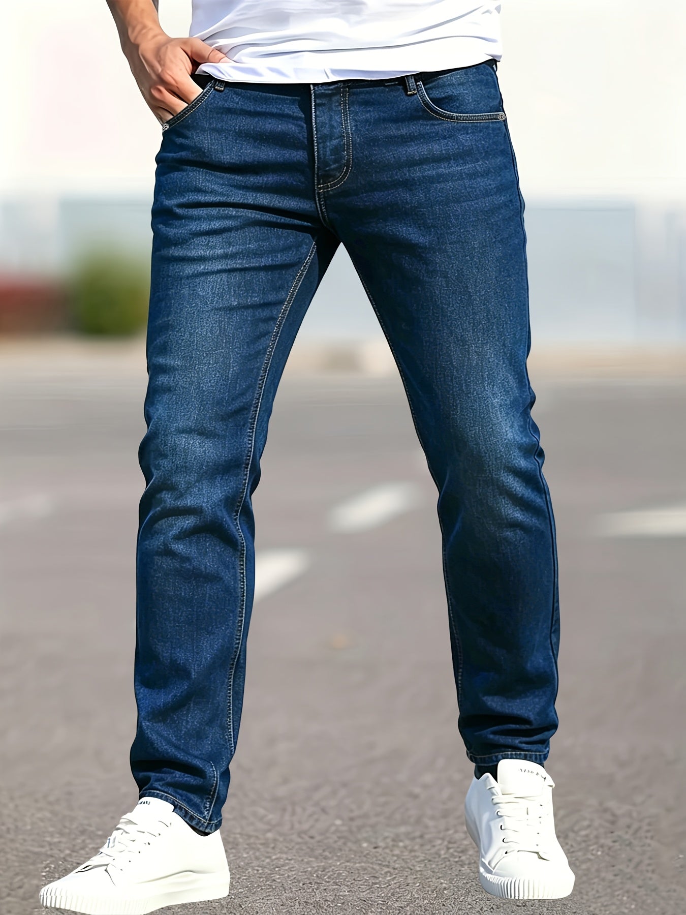 Men's Ripped Stretch Jeans 2-Pack - Streetwear Denim Set