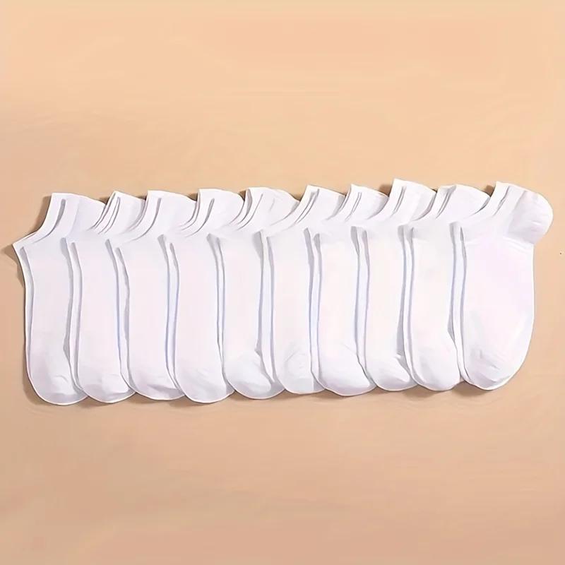Men's Solid Color Ankle Socks - 40-Pair Pack