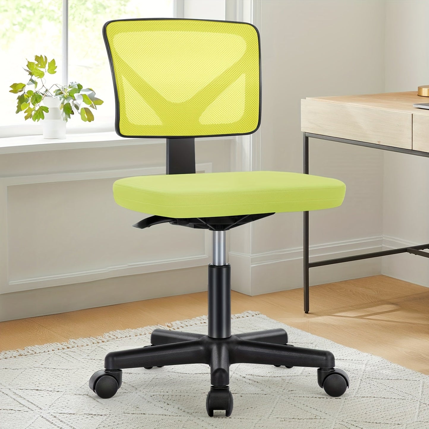 Office Chair shown in the Yellow Mesh Chair option