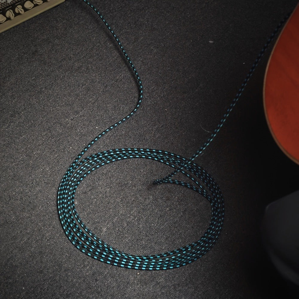 SONICAKE 20-Foot Guitar Cable, Braided 1/4-Inch Right-Angle TS Cord detail image - detail view 5