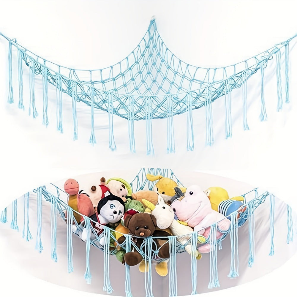 Stuffed Animal Storage Hammock with LED Lighting and Washable Cover detail image - detail view 11