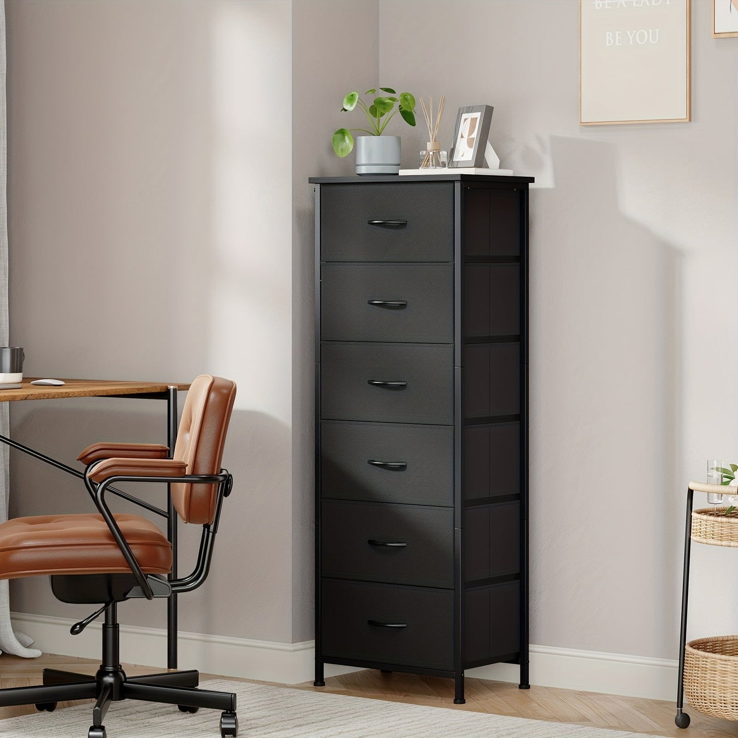Dresser shown in the Black, 6 Drawers option