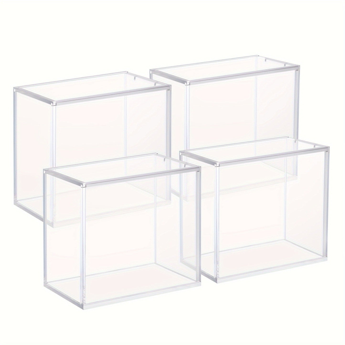 Acrylic Booster Box Display Case with Magnetic Lid – Thick 5mm Clear Protective Storage for Pokemon TCG Card Collectors, 3/4/6 Pack, 5.8"x3.5"x5.3"