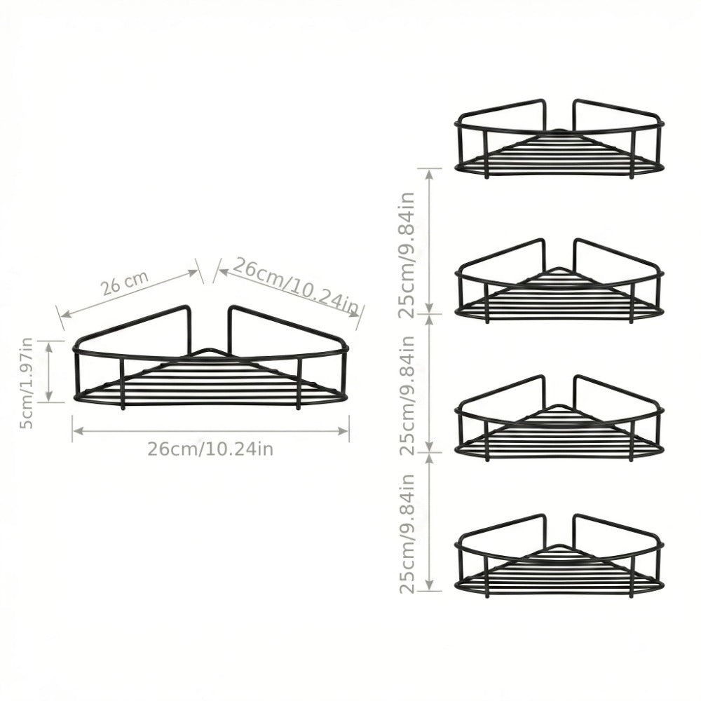 Wall-Mounted Metal Bathroom Corner Shelf for Organized Everyday Storage detail image - detail view 6