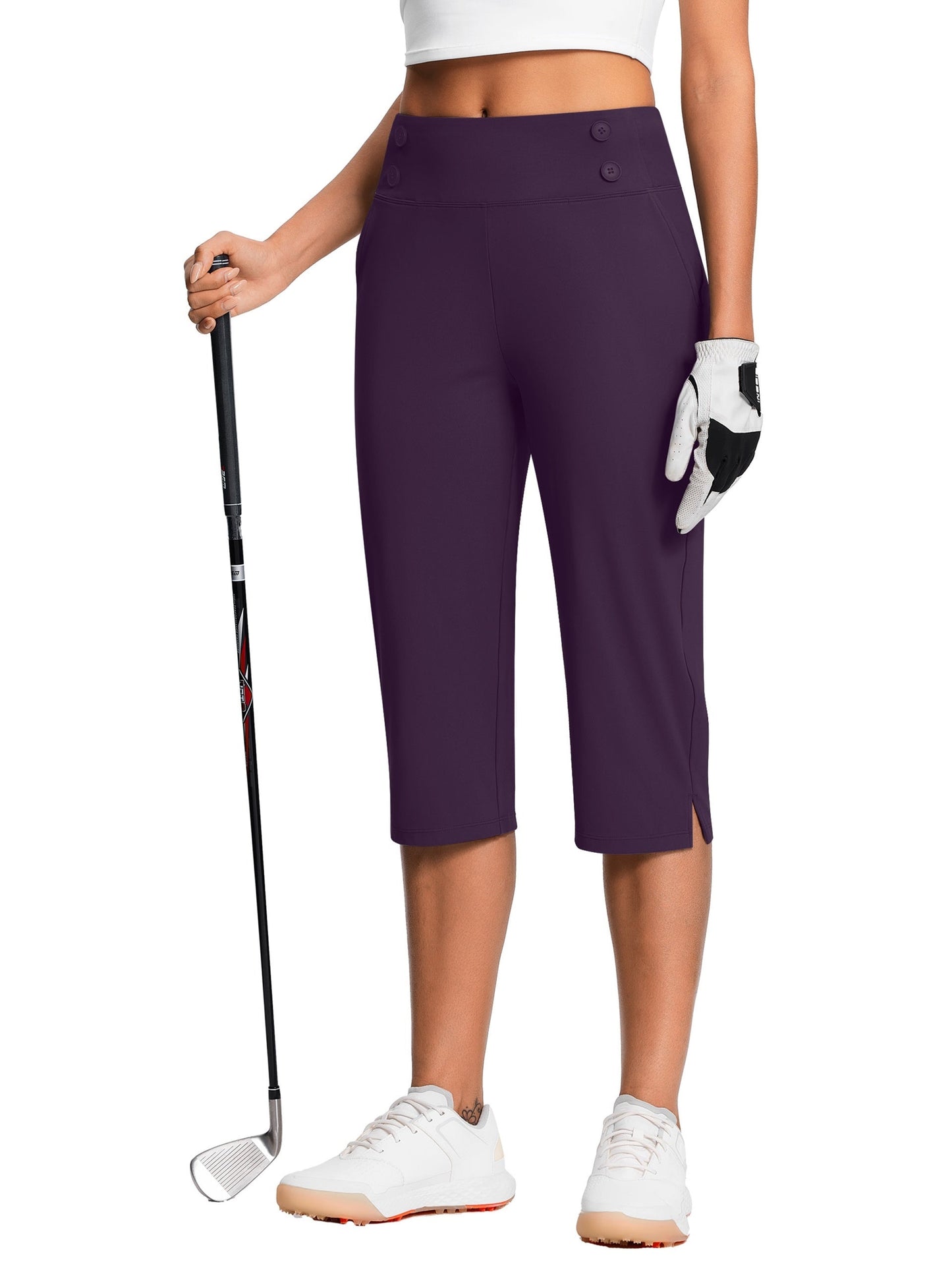 Women's Capri Pants - High Waist Relaxed fit detail image - detail view 12