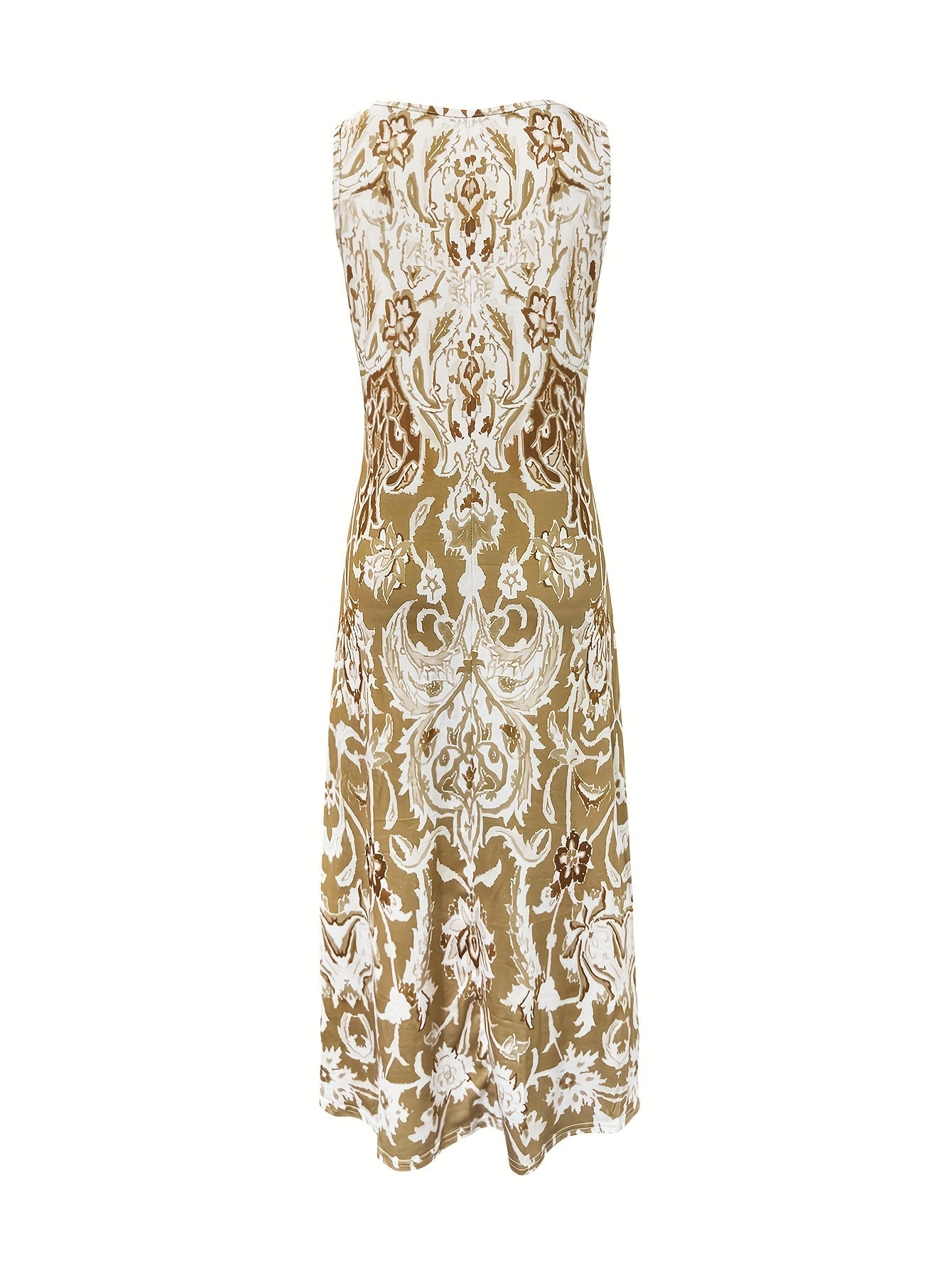 Women's Floral Square Neck Vacation Dress – Resort Style detail image - detail view 9