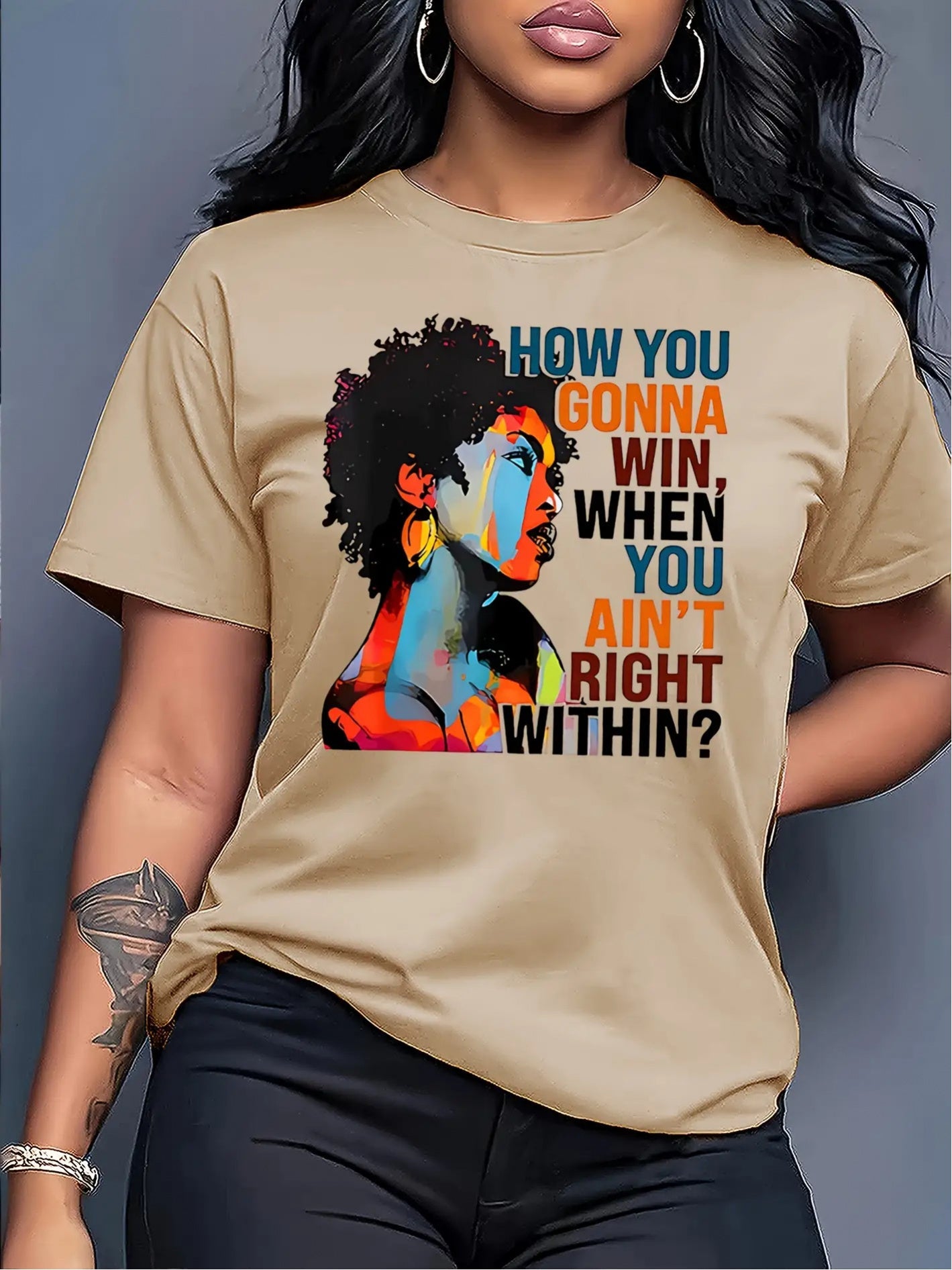 Women's Graphic T-Shirt - Graphic Print Crew Neck 703973
