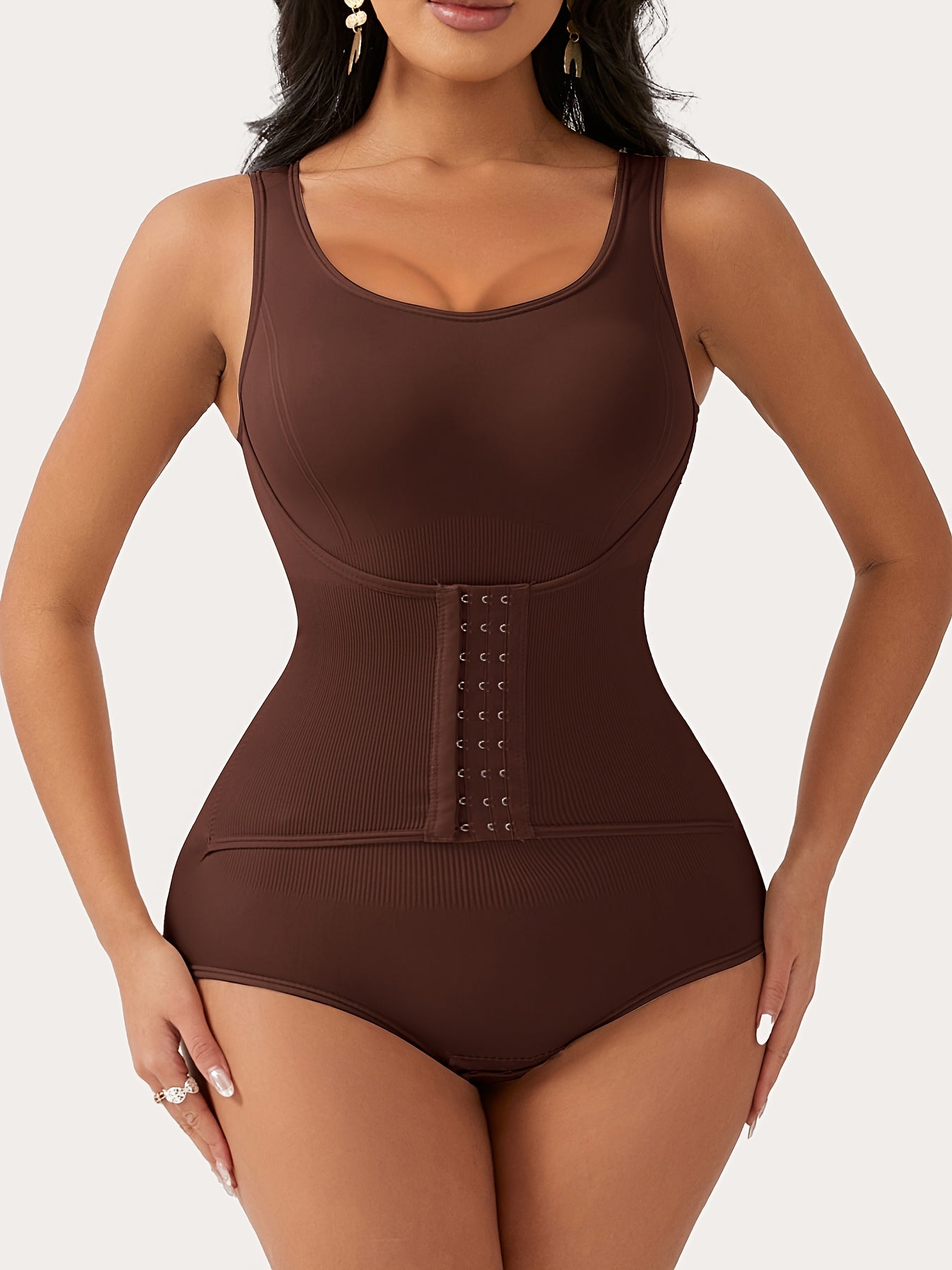 Women's Targeted Control Shapewear Bodysuit - Butt Lift Body Smoothing, Apricot