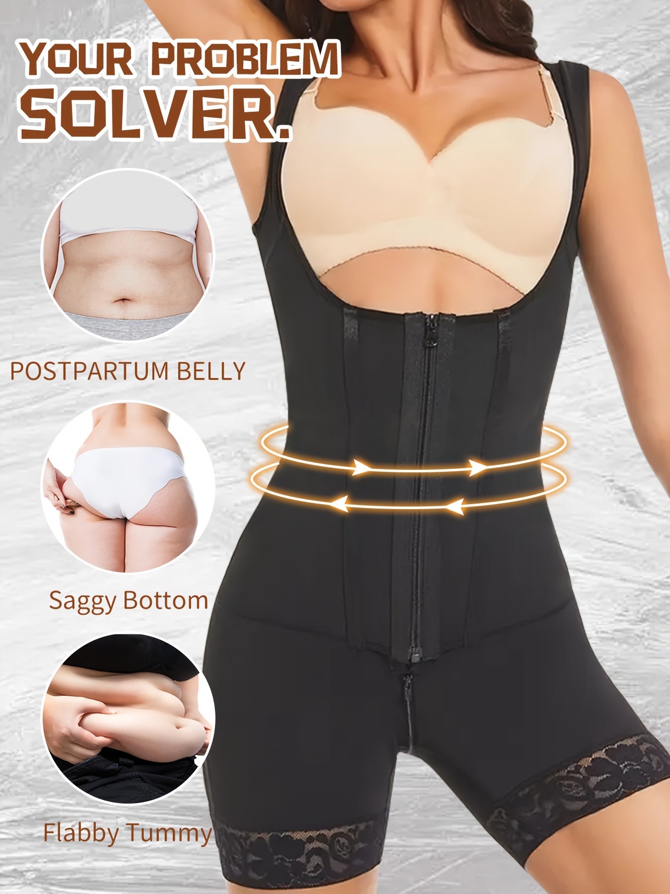 Women's Tummy Control Shapewear Bodysuit - Regular Fit Style 8757