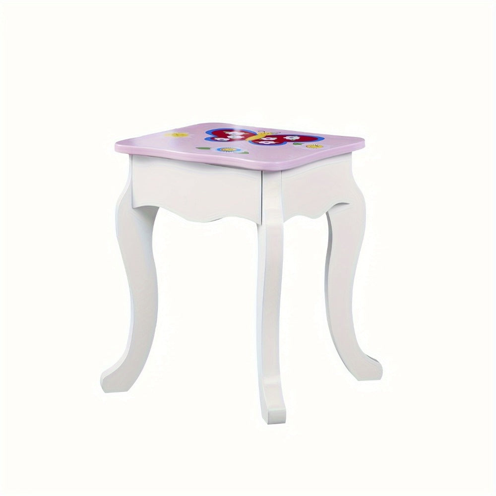 Wood Kids Vanity Set with Storage Drawers for Dressing and Daily Routines in Kids' Room detail image - detail view 9