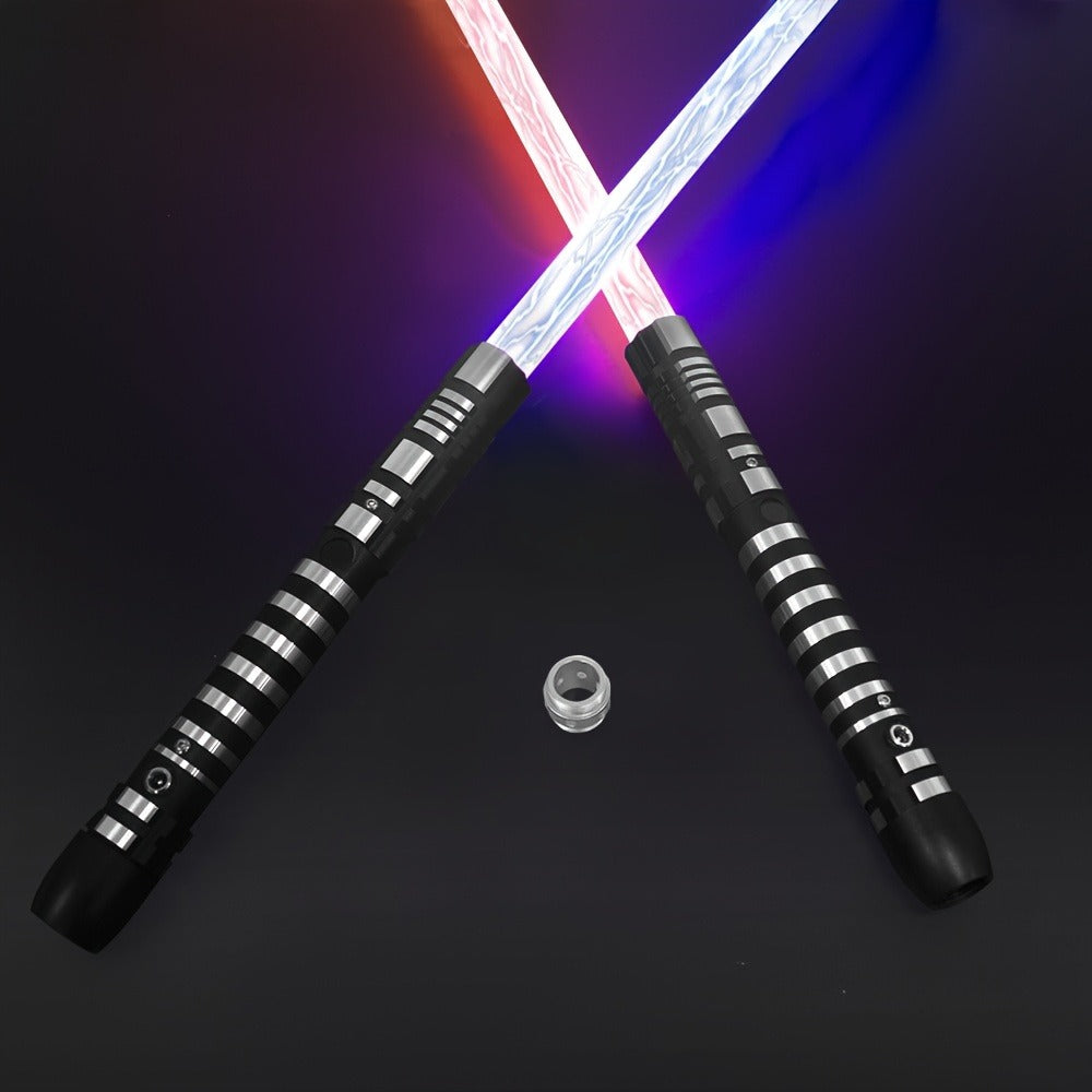 Light Up Dueling Saber 78" with 16 Color Lights & 3 Movie Sounds – 2-in-1 Dark Phantom Sword Single or Double Player – Halloween Cosplay Birthday Christmas Party Gift