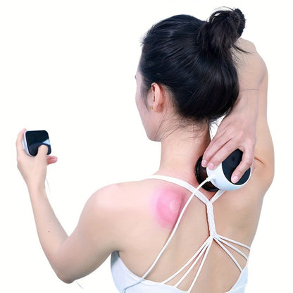 Electric Cupping Massage Device with Remote Control – Neck Back Waist Shoulder Massager, 3 Modes, Hot Compress Therapy, Deep Tissue Relief