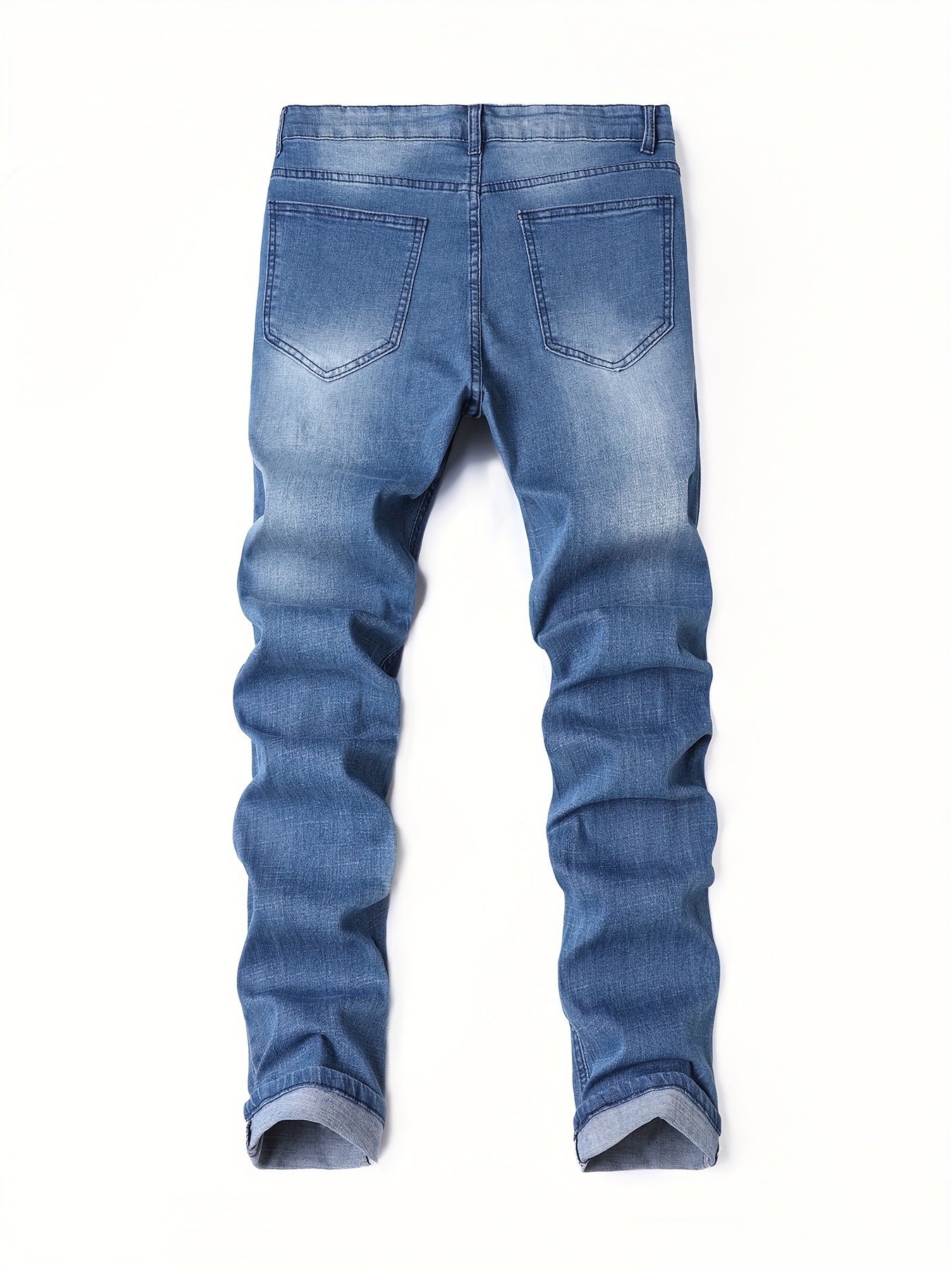 Men's Slim Fit Jeans - Classic Wash Distressed Everyday