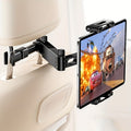 3-in-1 Tablet Stand Car Headrest, 360° Rotation Adjustable for 4.7-11 Inch Phones for ipad Pro/Air/Mini/Galax, Equipped with 3.5" Hd Display & Clip Holder, Foldable Design, Holiday Gift for Road Trips & Outdoor Activities, Tablet Holder for Car, Travel Ac
