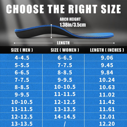 Arch Support Insoles for Men & Women – Heavy Duty Shoe Inserts for Flat Feet, Shock Absorption, Plantar Fasciitis Relief, Work Boots, Hiking & Standing All Day