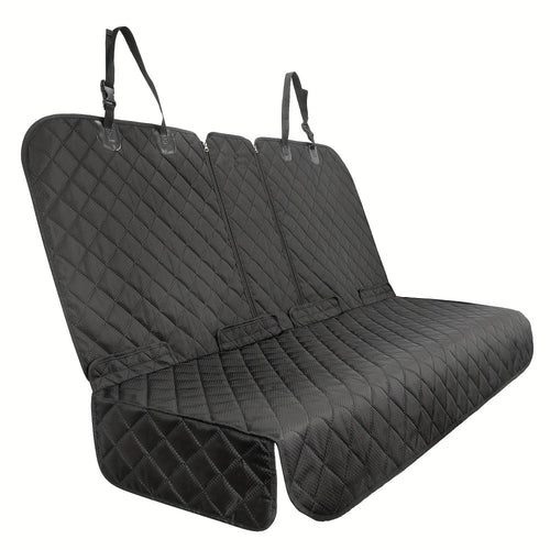 Bench Seat Cover for Back Seat – Waterproof 900D Full Rear Seat Protector for Pets & Kids, Universal Fit Cars Trucks SUVs, Non-Slip Machine Washable, Seat Belt & Armrest Access, Black