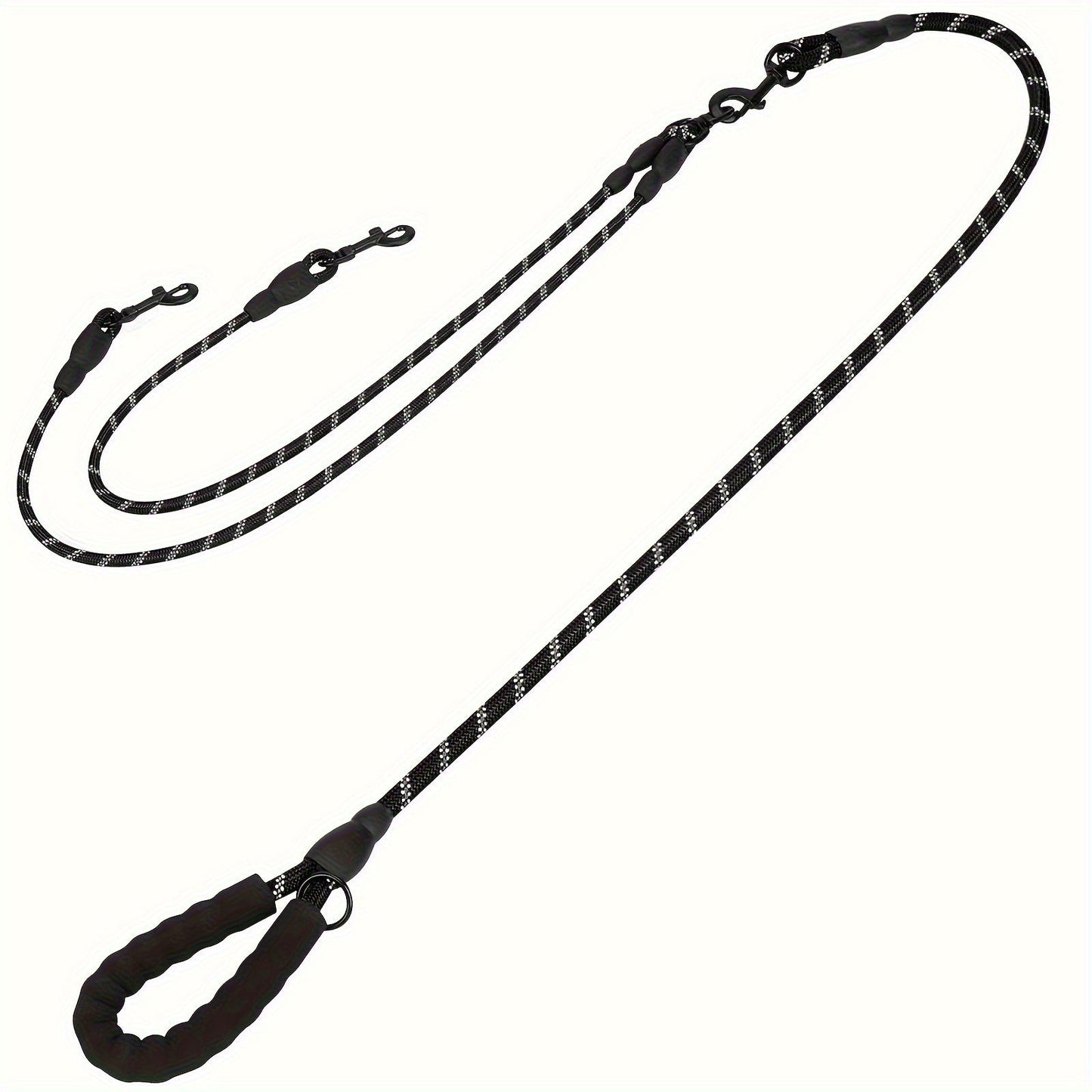 Dual Dog Leash – 360° Tangle-Free Double Dog Walking Leash with Reflective Nylon, Shock-Absorbing & Ergonomic Handle | 78 Inch | 6 Colors