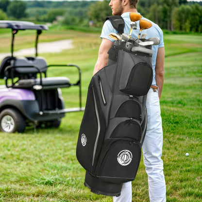 Hard Shell Golf Bag Armored Protective 900D High-Density Oxford Cloth Large Capacity Professional Equipment Travel Bag 105x27x38cm Deep Grey Business Color Matching