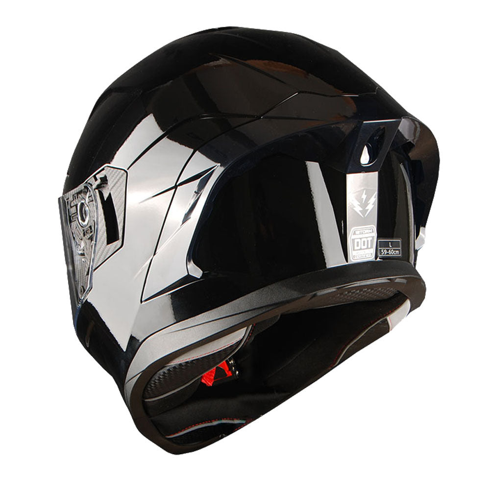 Full Face Motorcycle Helmet DOT Approved – Dual Visor Anti-Fog Pinlock Shield, Street Bike Adult Helmet with Sun Inner Shield, Aerodynamic Thermoplastic Shell, S/M/L/XL