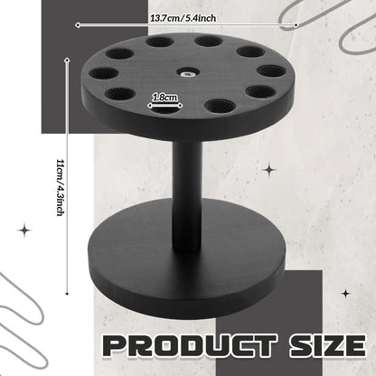 Scissor Holder Rotating 360 Degree Wooden Barber Shears Stand Organizer 10 Holes 0.71 Inch for Salon Hair Stylist Barbershop Grooming Tool Storage Countertop Display