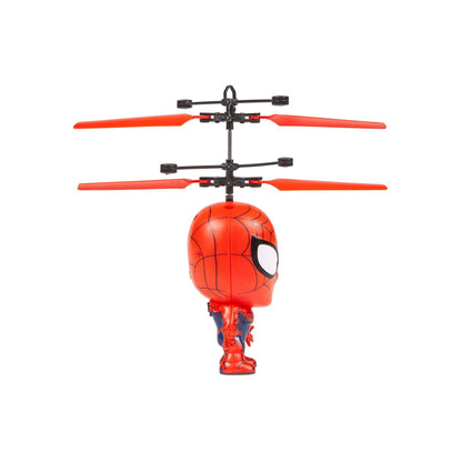 Marvel Spider-Man Flying Figure IR Helicopter Toy 3.5 Inch – Remote Control Infrared Superhero Copter for Kids Boys | Indoor Flying Toy | Best Birthday Christmas Gift Ages 5+