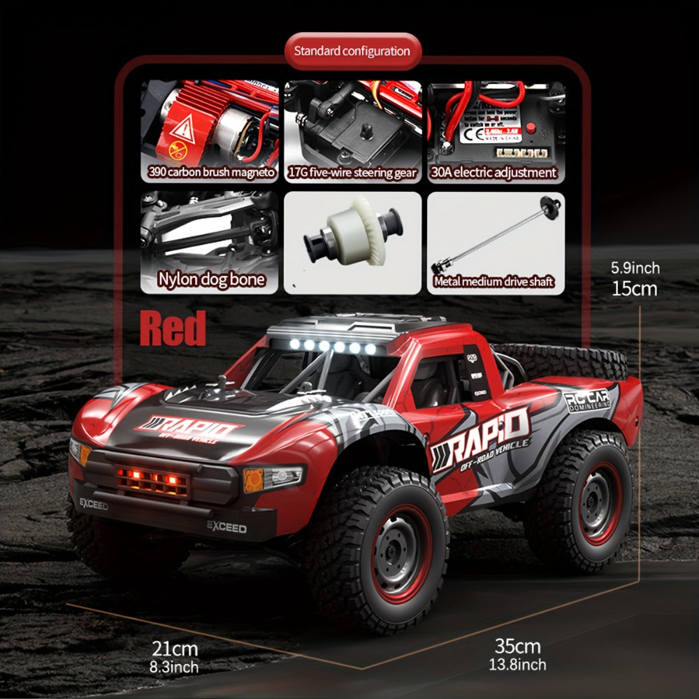 RC Off-Road Car 1:14 Scale 4WD High Speed for Adults Teens – Carbon Brush 38KM/H or Brushless PRO 50-70KM/H All-Terrain Remote Control Racing Truck Hobby Grade Birthday Christmas Gift Enthusiasts