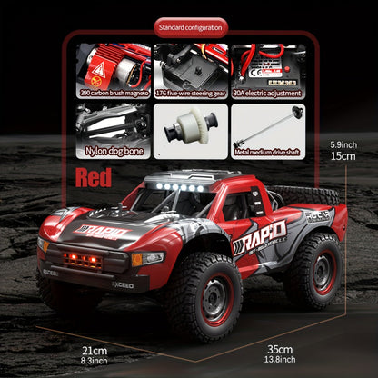 RC Off-Road Car 1:14 Scale 4WD High Speed for Adults Teens – Carbon Brush 38KM/H or Brushless PRO 50-70KM/H All-Terrain Remote Control Racing Truck Hobby Grade Birthday Christmas Gift Enthusiasts