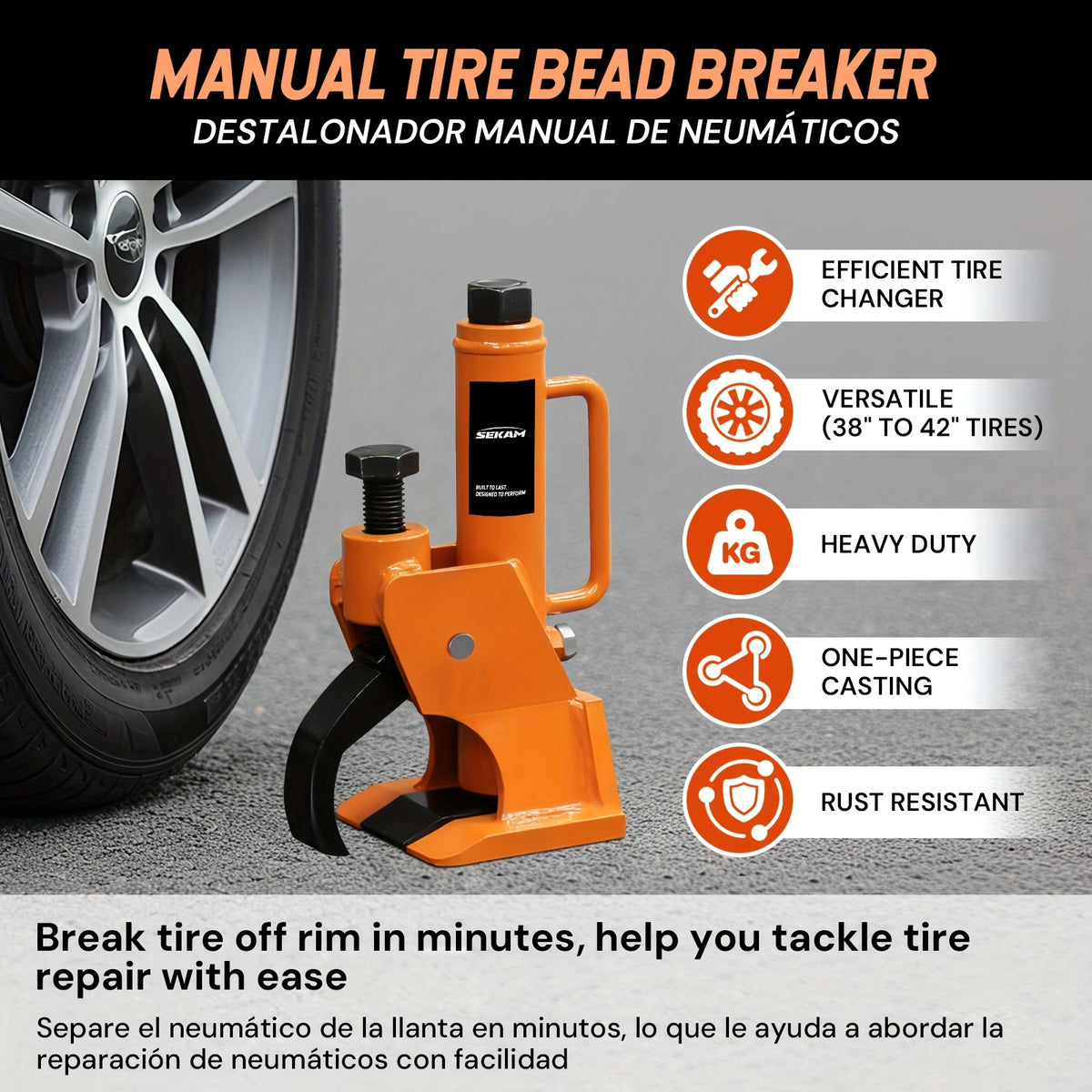 Heavy-duty Manual Tire Crowbar Tool | Suitable For 38-foot Large Tires; Powerful Tire Ring Breaking Tool For Special Tire Changing In Automobiles, Trucks, Tractors And UTVs for PORSCHE for NISSAN Mercedes