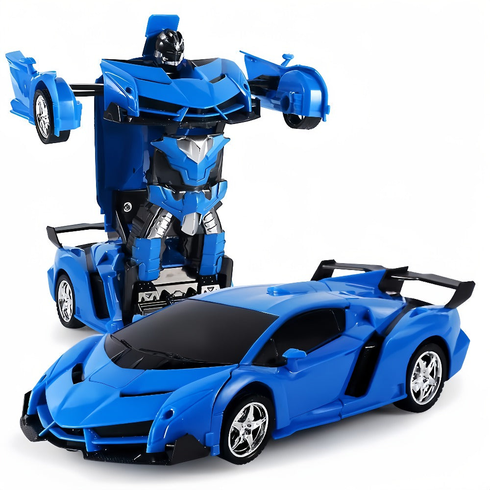 Transforming RC Robot Car for Kids 2.4GHz – One-Button Deformation Stunt Car 360 Drift LED Lights, Remote Control Toy Gift for Boys Ages 3 4 5 6 7 Birthday Easter Christmas (Red/Blue/Yellow)