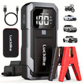 5000A Portable Car Battery Jump Starter And 12V Car Battery Charger - Lucklike Battery Pack for 2.11gal Gas/1.85gal Diesel Engines, Jump Box with Quick Charge, Intelligent Jumper Cables, LED Light, And High-Capacity Power Bank