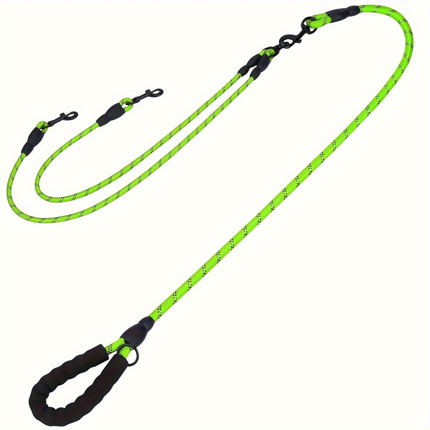 Dual Dog Leash – 360° Tangle-Free Double Dog Walking Leash with Reflective Nylon, Shock-Absorbing & Ergonomic Handle | 78 Inch | 6 Colors