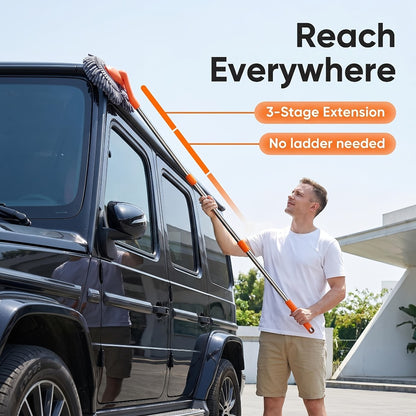 Car Wash Mop with Adjustable Handle – Microfiber Cleaning Brush for Cars & Trucks, Scratch-Free Detailing Tool