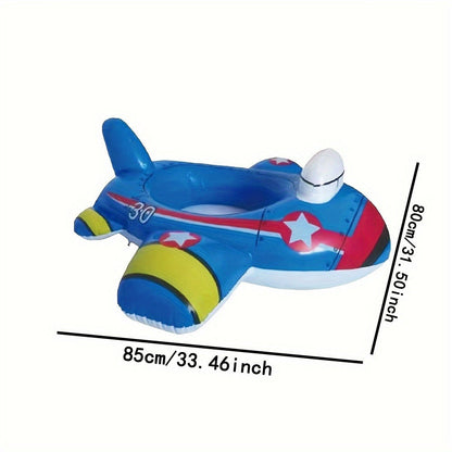 Airplane Inflatable Pool Float for Kids – Novelty Plane Swim Ring Floatie Tube for Swimming Pool, Lake, Beach & Summer Pool Party, Fun Aviation Design Water Toy, 1 Pack