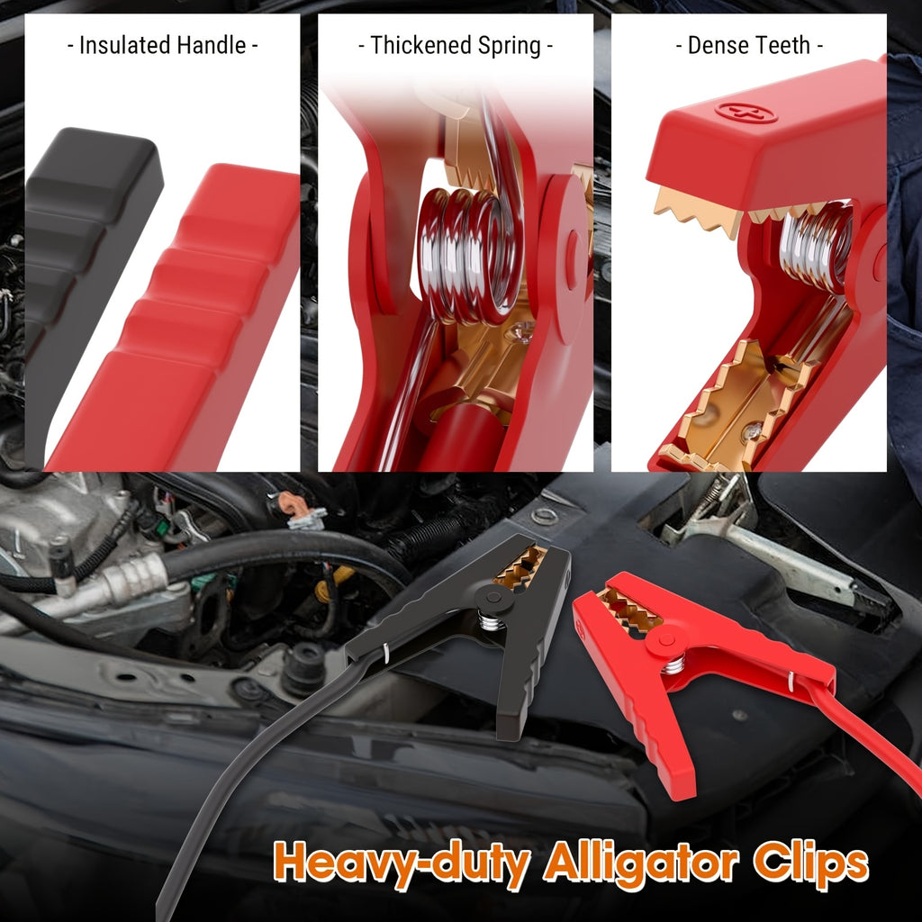 Jumper Cable Clamps for Dewalt 20V Battery, 6ft 12AWG Portable Battery Jumper Starter Automotive Booster Cables for Jump Starting Using Tool, Without Battery