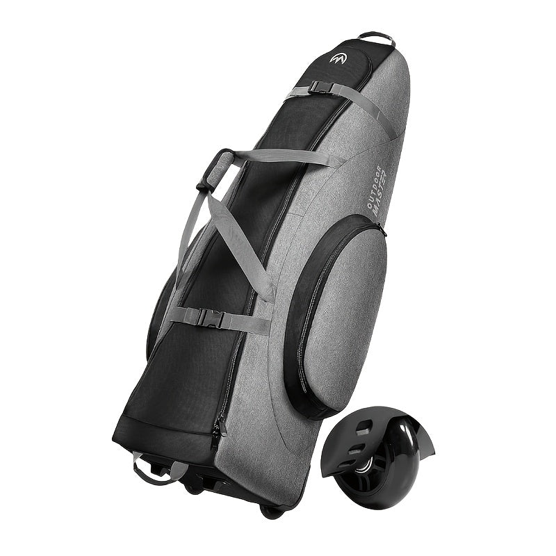 Golf Travel Bag with Reinforced Inline Wheels - 900D Heavy-Duty Oxford Padded Golf Club Travel Case with Shoes & Accessories Compartment, Foldable Airline-Approved Golf Bag for Men, 49.2 Inch