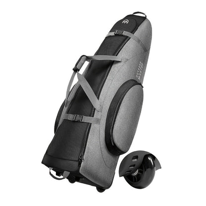 Golf Travel Bag with Reinforced Inline Wheels - 900D Heavy-Duty Oxford Padded Golf Club Travel Case with Shoes & Accessories Compartment, Foldable Airline-Approved Golf Bag for Men, 49.2 Inch
